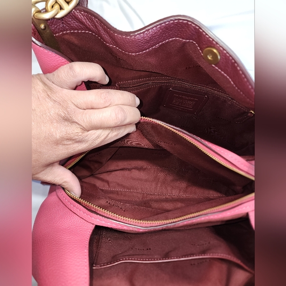 COACH Dalton Colorblock Pink, Raspberry EUC - Picture 4 of 11